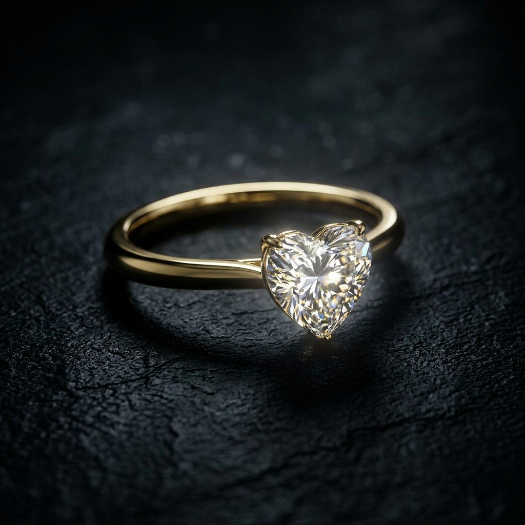 Heart Lab Diamond Gianna Solitaire Ring - Image 1