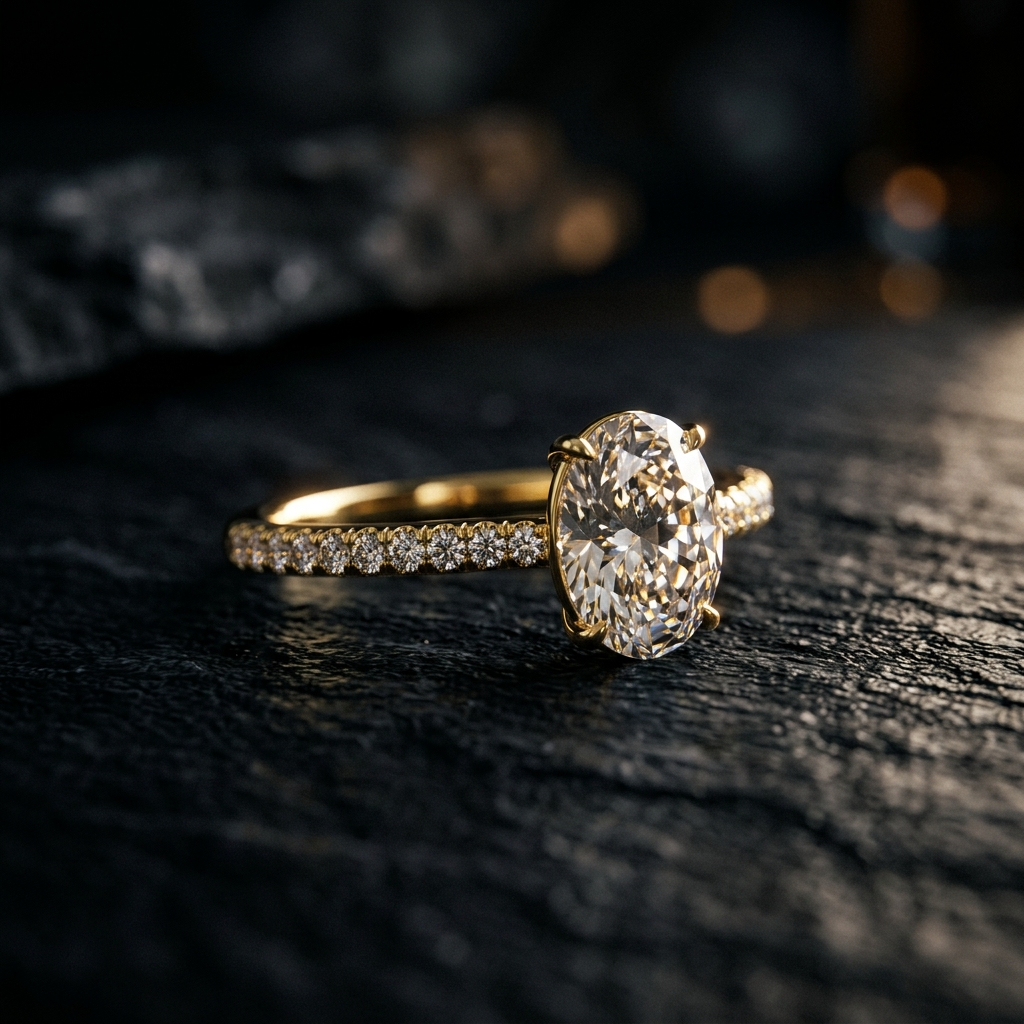 Oval Lab Diamond Ellie Solitaire Ring - Image 1